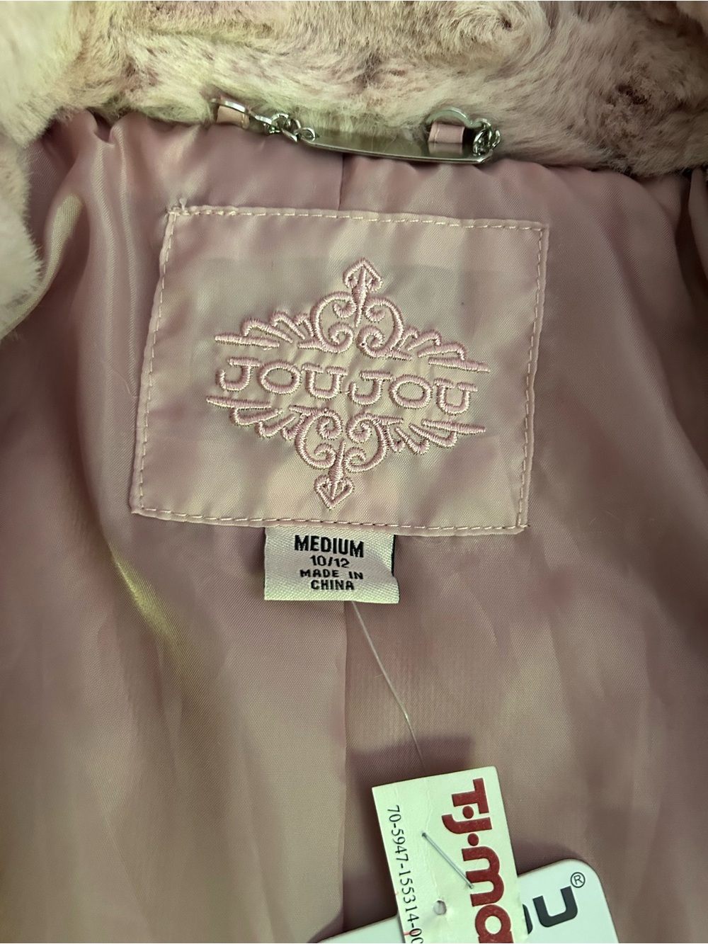 Jou Jou Plush Faux Fur Jacket - Light Pink - Picture 2 of 2